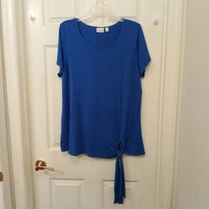 Vintage Kim Rogers Tunic Top Women's Size 1X Colbalt Blue